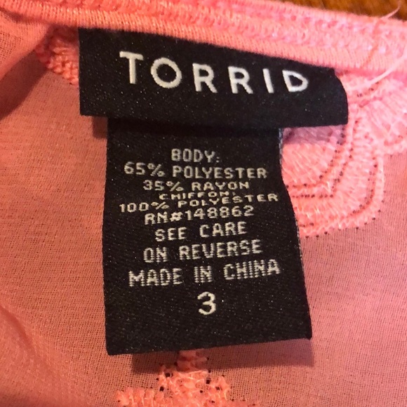 Torrid Floral Embroidered Babydoll Top 3X NWOT - Picture 7 of 8